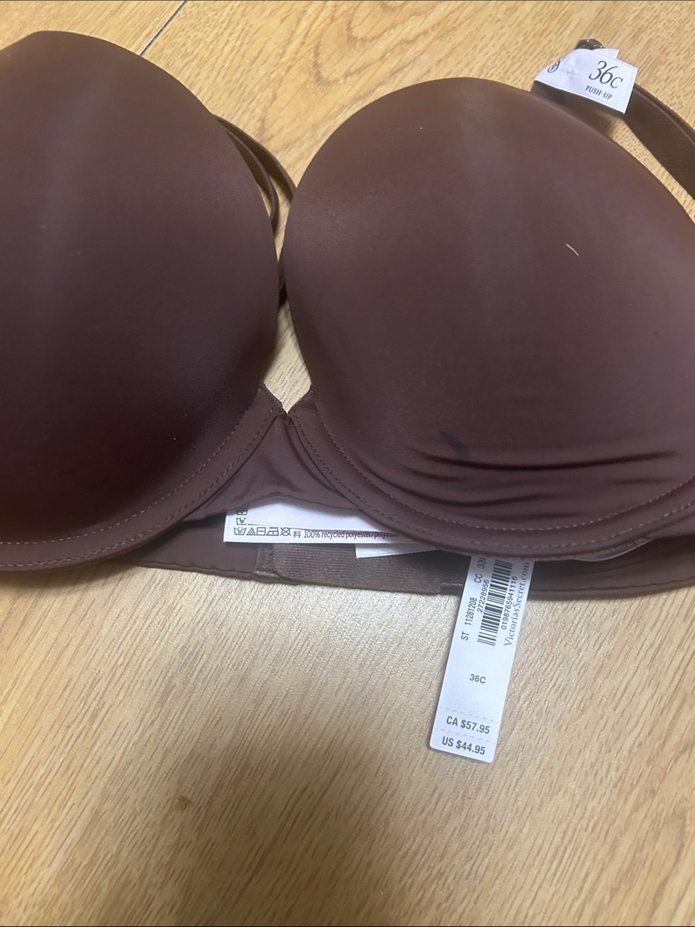 Wacoal Smooth Molded Bra in Deep Brown - 36C